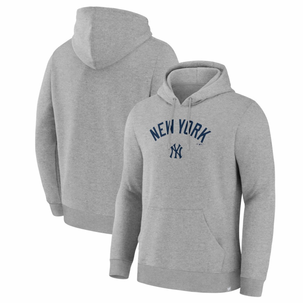 New York Yankees Fanatics Lock-Up Legacy Hoodie - Heather Gray Hoodies