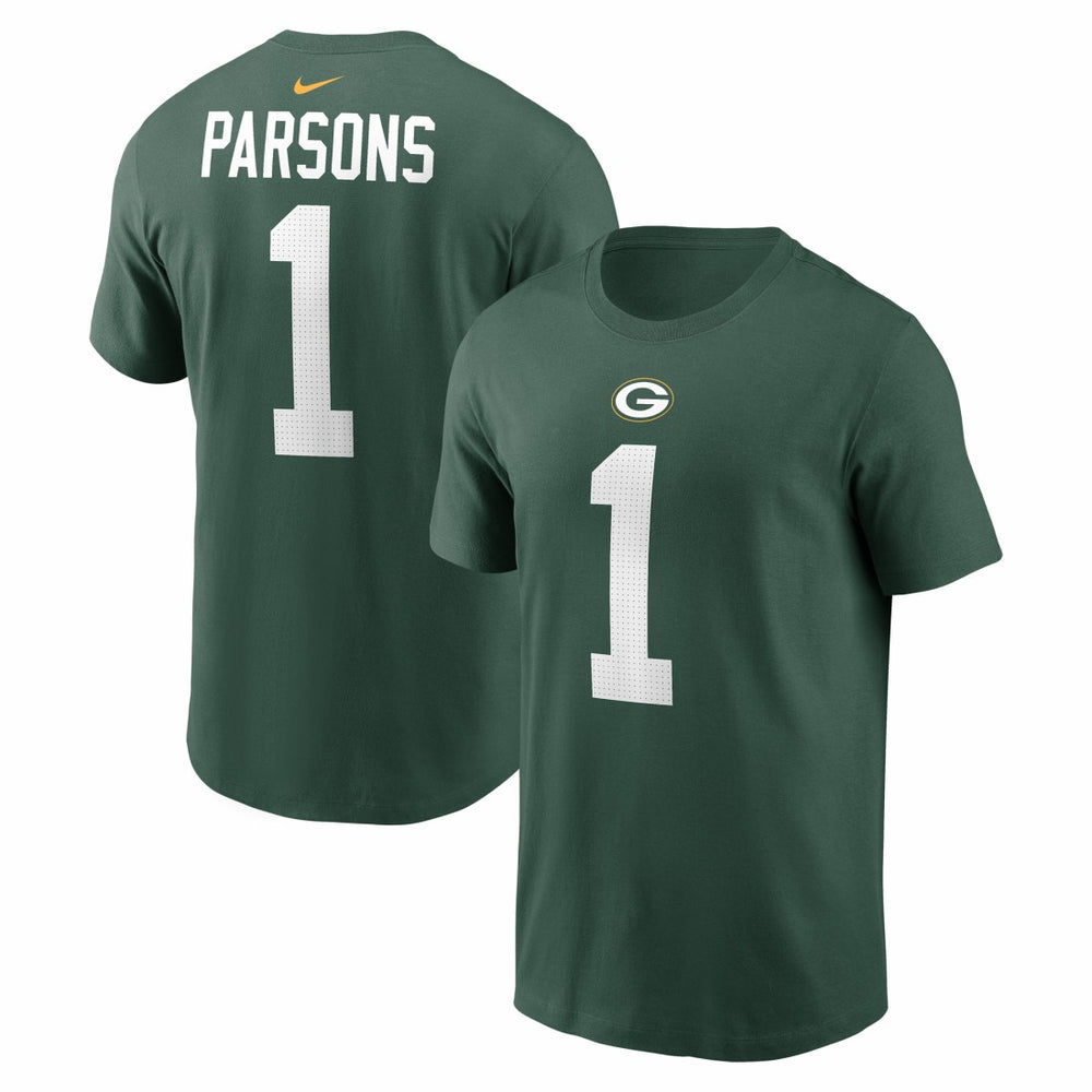 Micah Parsons Green Bay Packers Name & Number T-Shirt - Green T-shirts
