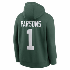 Micah Parsons Green Bay Packers Player Name & Number Fleece Hoodie - Green Hoodies