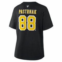 David Pastrnak Boston Bruins Fanatics Women's 2026 NHL Stadium Series Authentic Stack Name & Number T-Shirt - Black | US 2001798327