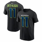 Jaxon Smith-Njigba Seattle Seahawks Carbon Name & Number T-Shirt - Black T-shirts