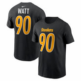 T.J. Watt Pittsburgh Steelers Carbon Name & Number T-Shirt - Black T-shirts