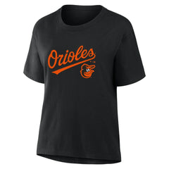 Baltimore Orioles Fanatics Women's Lockup Legacy T-Shirt - Black T-shirts