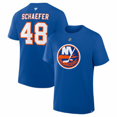 Matthew Schaefer New York Islanders Fanatics Authentic Stack Name & Number T-Shirt - Royal | US 2001819213