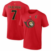 Brady Tkachuk Ottawa Senators Fanatics Captain's Patch Authentic Stack Name & Number T-Shirt - Red | US 2001824645