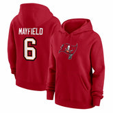 Baker Mayfield Tampa Bay Buccaneers Women's Player Name & Number Fleece Hoodie - Red Hoodies