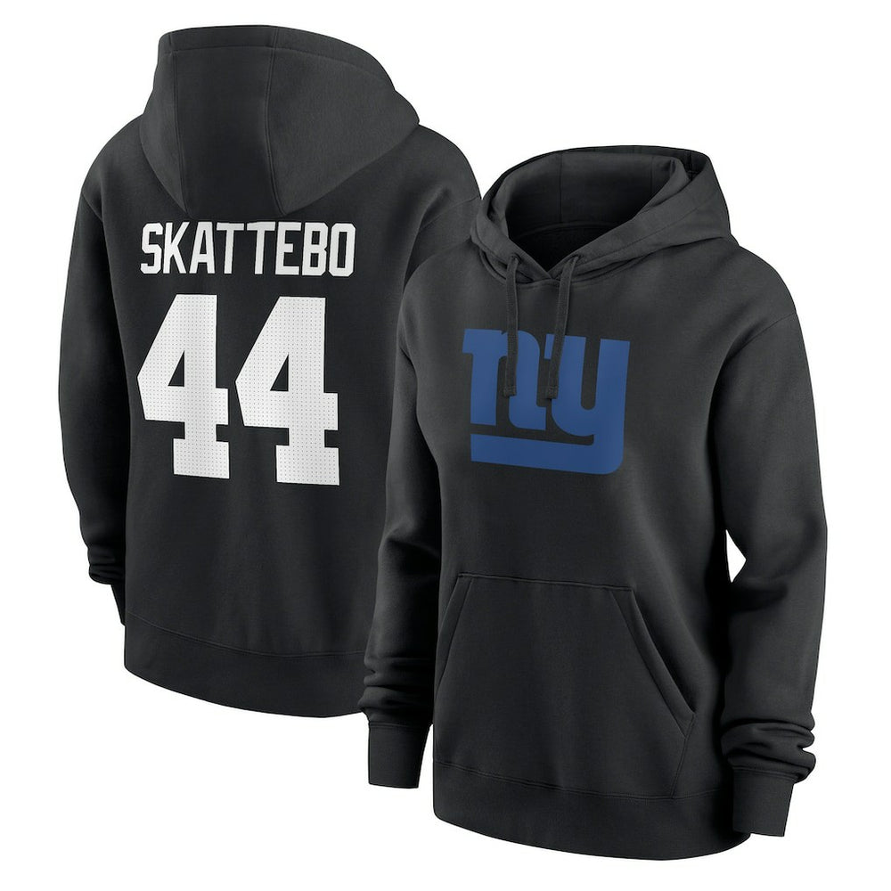 Cam Skattebo New York Giants Women's Player Name & Number Fleece Hoodie - Black Hoodies