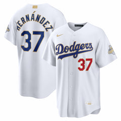 Teoscar Hernández Los Angeles Dodgers Nike 2026 Gold Collection Stadium Jersey - White Jerseys