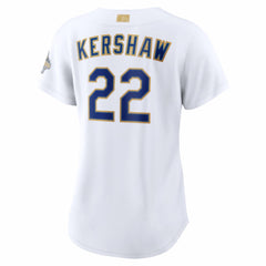 Clayton Kershaw Los Angeles Dodgers Nike Women's 2026 Gold Collection Stadium Jersey - White Jerseys