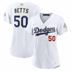 Mookie Betts Los Angeles Dodgers Nike Women's 2026 Gold Collection Stadium Jersey - White Jerseys
