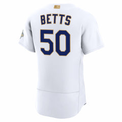 Mookie Betts Los Angeles Dodgers Nike 2026 Gold Collection Authentic Jersey - White Jerseys