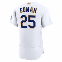 Tommy Edman Los Angeles Dodgers Nike 2026 Gold Collection Authentic Jersey - White Jerseys