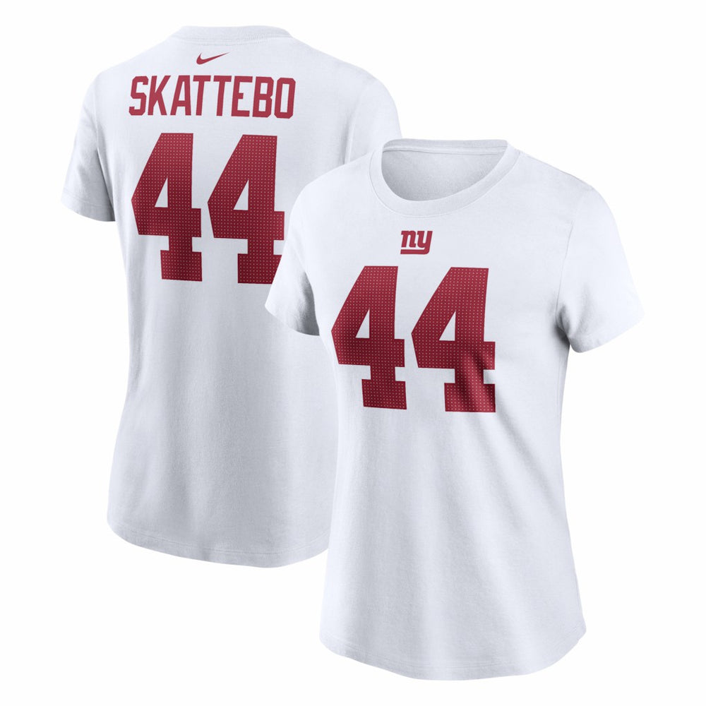 Cam Skattebo New York Giants Women's Name & Number T-Shirt - White T-shirts