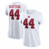 Cam Skattebo New York Giants Women's Name & Number T-Shirt - White T-shirts