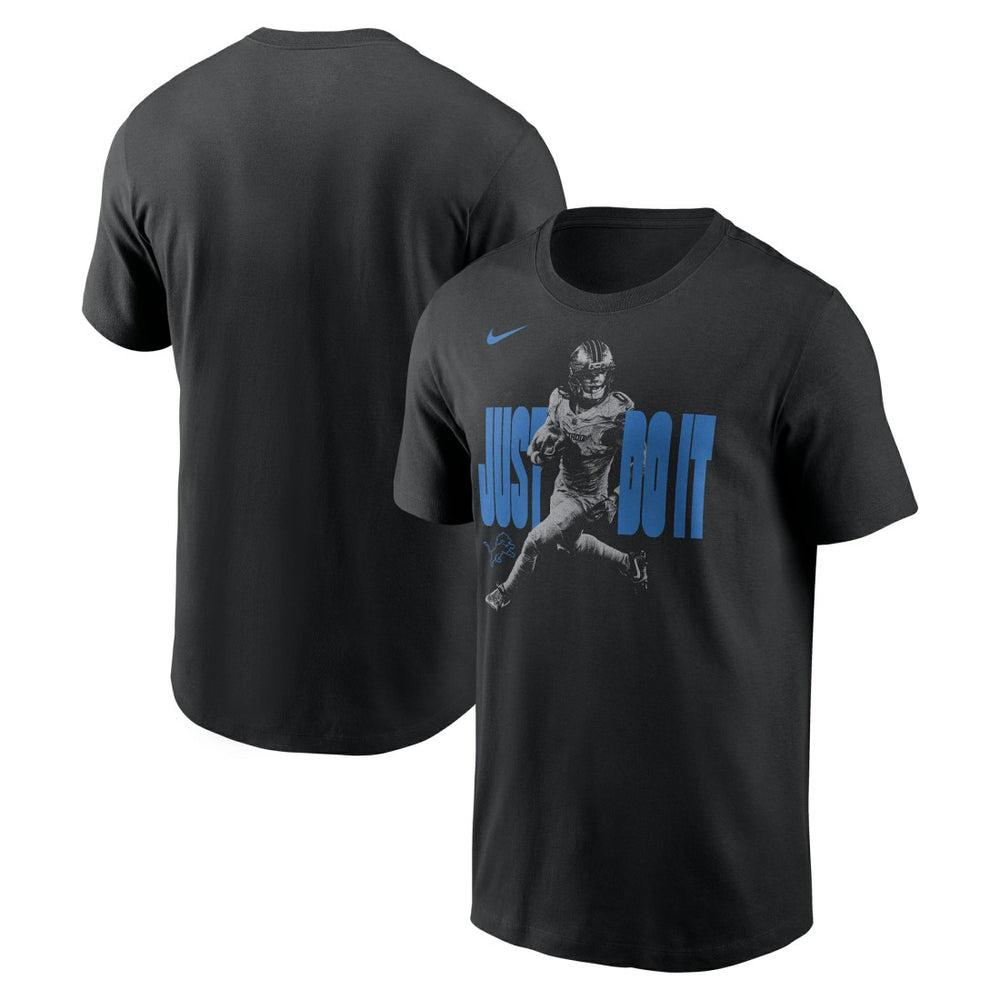 Jahmyr Gibbs Detroit Lions Just Do It T-Shirt - Black T-shirts