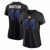 Cam Skattebo New York Giants Women's Name & Number T-Shirt - Black T-shirts