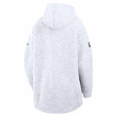 New England Patriots Women's Super Bowl LX Opening Night Tech Fleece Full-Zip Hoodie - Heather Gray Hoodies