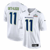 Jaxon Smith-Njigba Seattle Seahawks Super Bowl LX Patch Tundra Fashion Game Jersey - White Jerseys