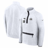 Drake Maye New England Patriots Super Bowl LX Opening Night Tech Fleece Half-Zip Sweatshirt - Gray Sweatshirts