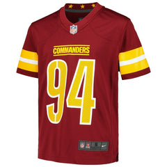 Daron Payne Washington Commanders Youth Game Jersey - Burgundy Jerseys