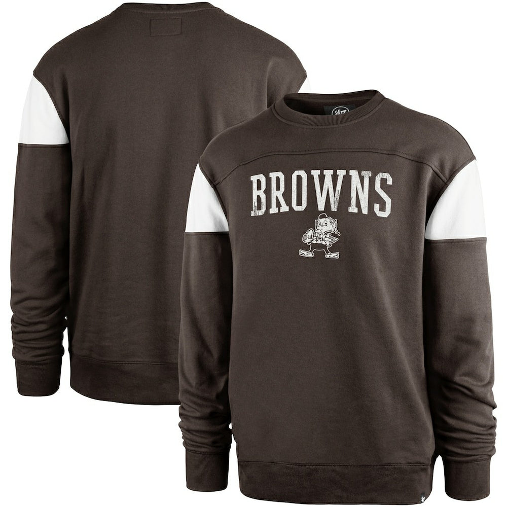 Cleveland Browns '47 Groundbreaker Onset Pullover Sweatshirt - Brown Pullover