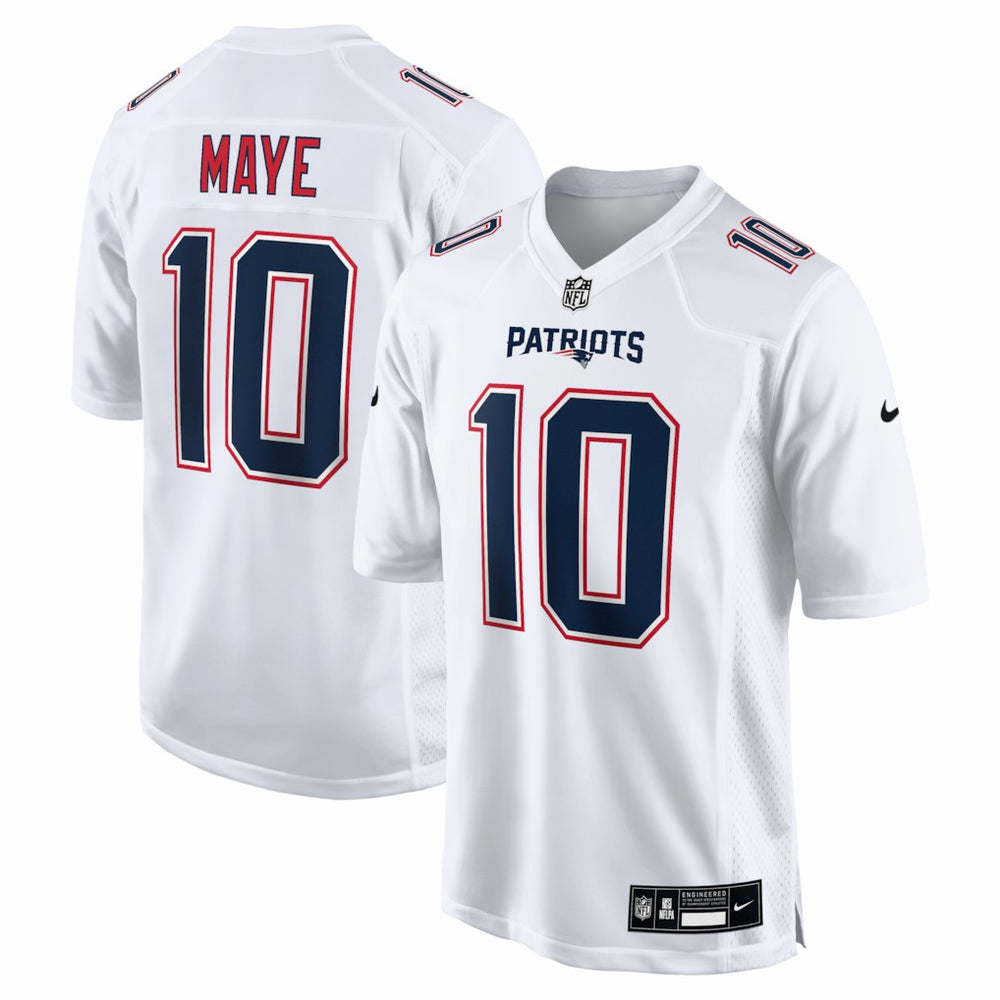 Drake Maye New England Patriots Game Jersey - Tundra White Jerseys