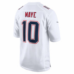 Drake Maye New England Patriots Game Jersey - Tundra White Jerseys