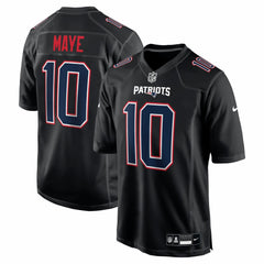 Drake Maye New England Patriots Game Jersey - Carbon Black Jerseys