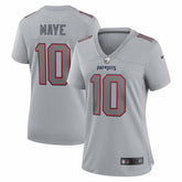 Drake Maye New England Patriots Women's Fashion Atmosphere Fashion Game Jersey - Gray Jerseys