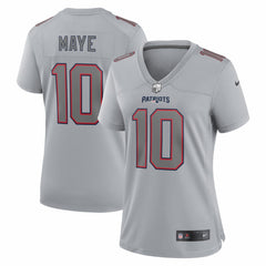 Drake Maye New England Patriots Women's Fashion Atmosphere Fashion Game Jersey - Gray Jerseys