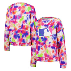 MLB Batterman Terez Neon Tie-Dye Pullover Sweatshirt Pullover