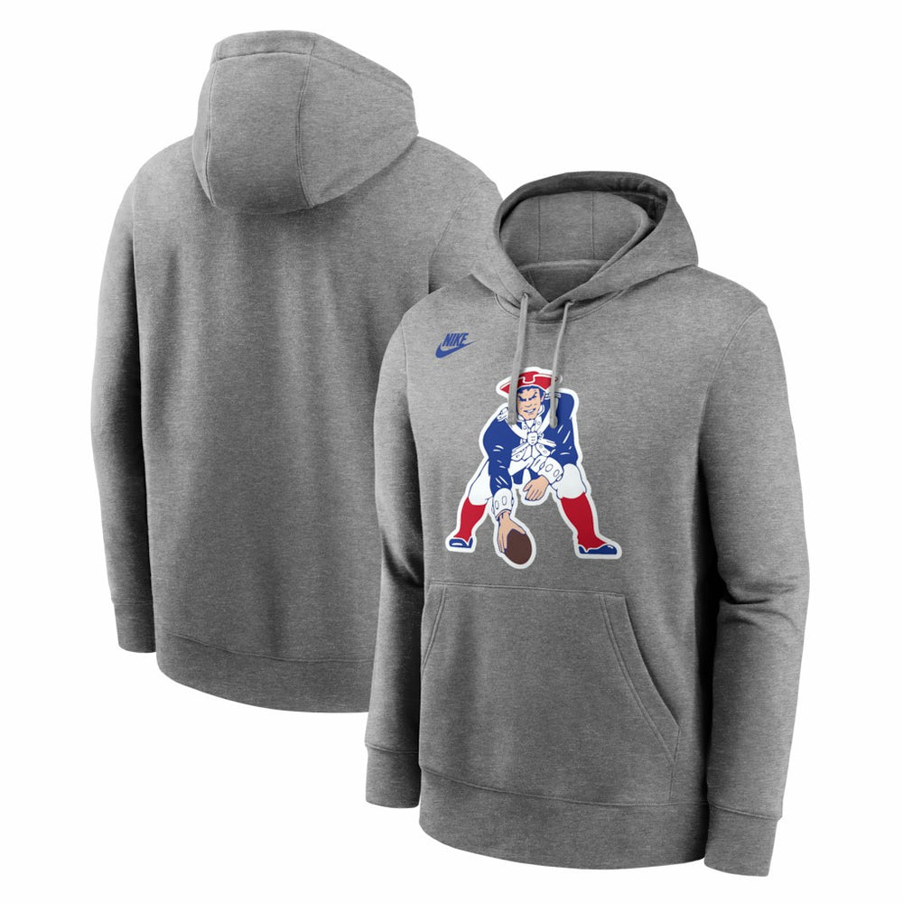 New England Patriots Patriot Pat Club Hoodie - Heather Gray Hoodies