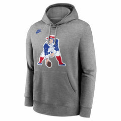 New England Patriots Patriot Pat Club Hoodie - Heather Gray Hoodies