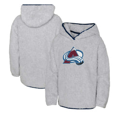 Colorado Avalanche Girls Youth Ultimate Teddy Fleece Pullover Hoodie - Heather Gray | US 200189121