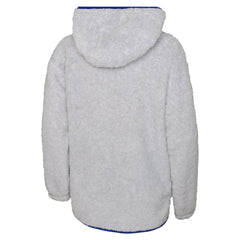 New York Rangers Girls Youth Ultimate Teddy Fleece Pullover Hoodie - Heather Gray | US 200189126