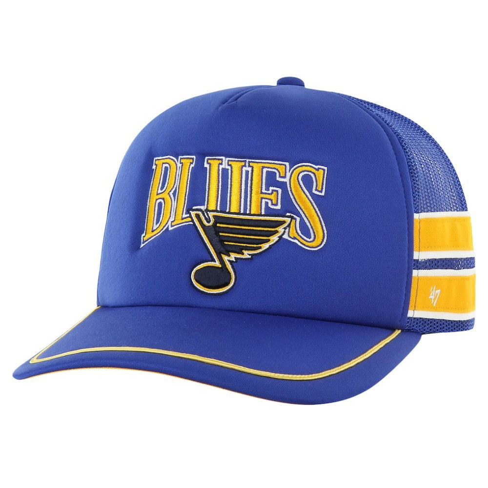 St. Louis Blues '47 Sideband Stripes Trucker Snapback Hat - Blue | US 200189423