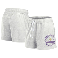 Minnesota Vikings Women's Vintage Badge Shorts - Oatmeal Shorts