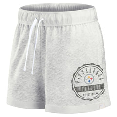 Pittsburgh Steelers Women's Vintage Badge Shorts - Oatmeal Shorts