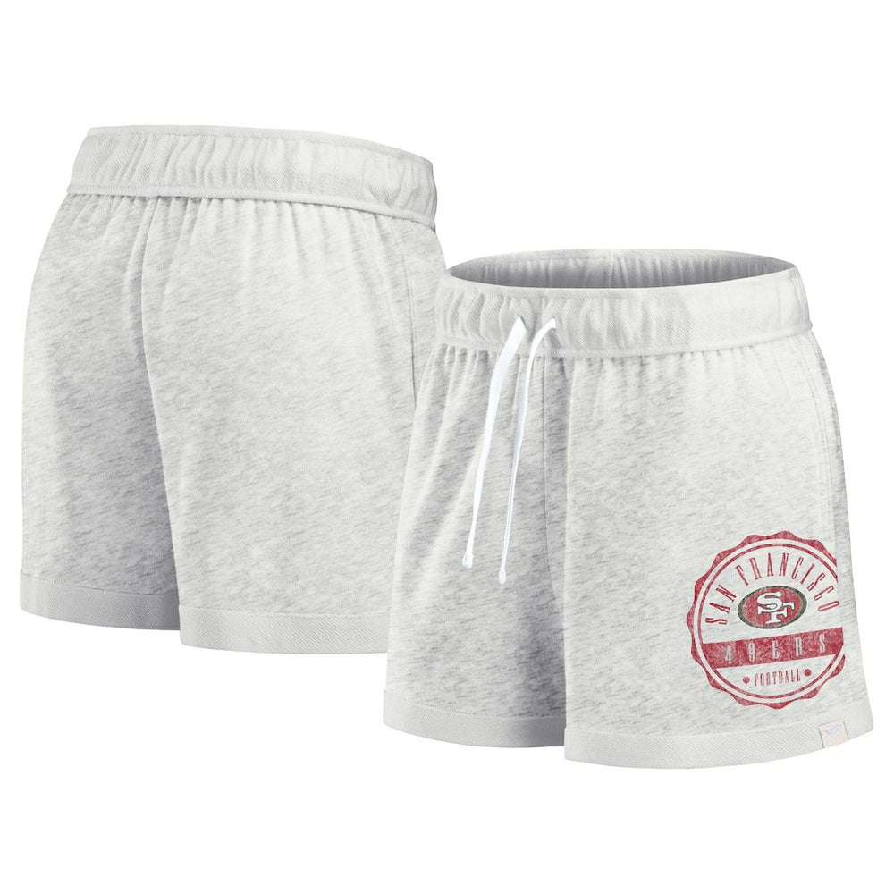 San Francisco 49ers Women's Vintage Badge Shorts - Oatmeal Shorts