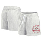 San Francisco 49ers Women's Vintage Badge Shorts - Oatmeal Shorts