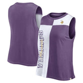 Minnesota Vikings FanaticsWomen's Script Color Block Tank Top - Purple/White Tops