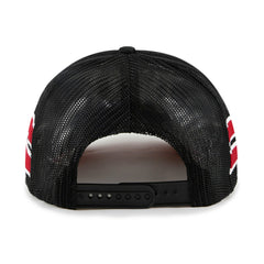 Miami Heat '47 Sidebrand Stripes Trucker Adjustable Hat Black - 47 brand