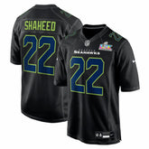 Rashid Shaheed Seattle Seahawks Super Bowl LX Patch Carbon Fashion Game Jersey - Black Jerseys