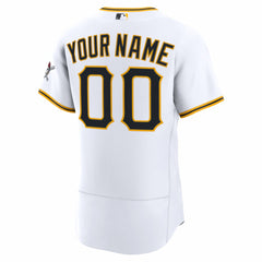 Pittsburgh Pirates Nike Home Authentic Custom Jersey - White Jerseys