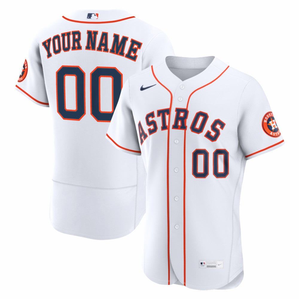 Houston Astros Nike Home Authentic Custom Jersey - White Jerseys