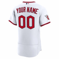 Cleveland Guardians Nike Home Authentic Custom Jersey - White Jerseys