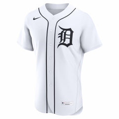 Detroit Tigers Nike Home Authentic Custom Jersey - White Jerseys