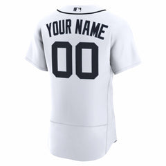 Detroit Tigers Nike Home Authentic Custom Jersey - White Jerseys
