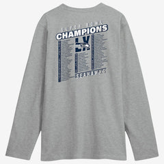 Seattle Seahawks Super Bowl LX Champions Best Teammates Roster Long Sleeve T-Shirt - Steel T-shirts