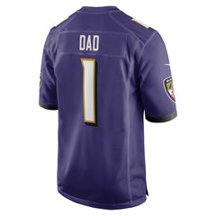 Number 1 Dad Baltimore Ravens Game Jersey - Purple Jerseys